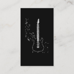 Guitar Musik noter Instrument Musician Guitarist Visitkort