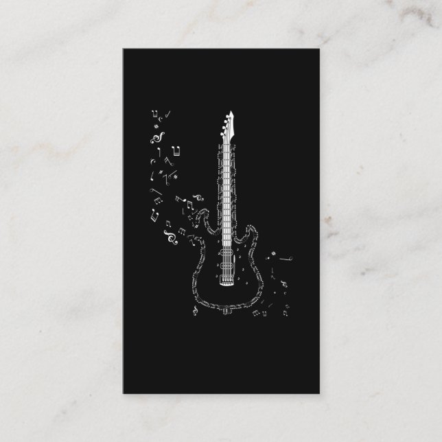 Guitar Musik noter Instrument Musician Guitarist Visitkort (Framsida)