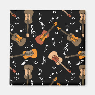 Guitar Musik noter Mönster Magnet
