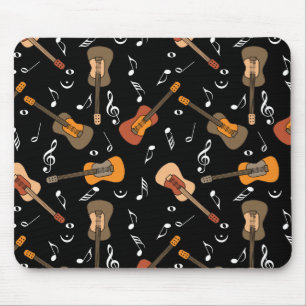 Guitar Musik noter Mönster Musmatta