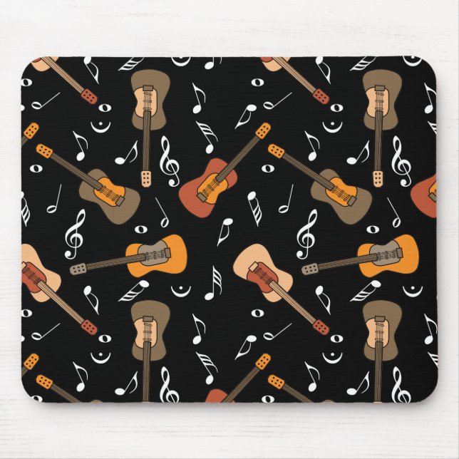 Guitar Musik noter Mönster Musmatta (Framsidan)