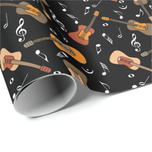 Guitar Musik noter Mönster Presentpapper