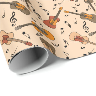 Guitar Musik noter Mönster Presentpapper