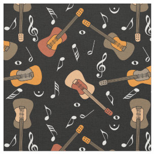 Guitar Musik noter Mönster Tyg