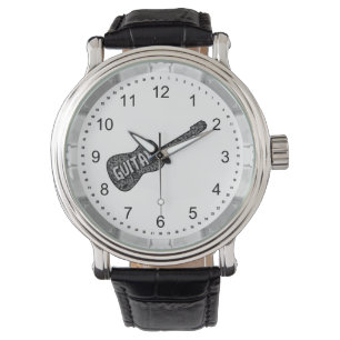 Guitar Musik noter Text Armbandsur