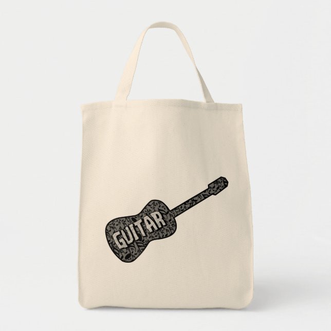 Guitar Musik noter Text Tygkasse (Framsidan)
