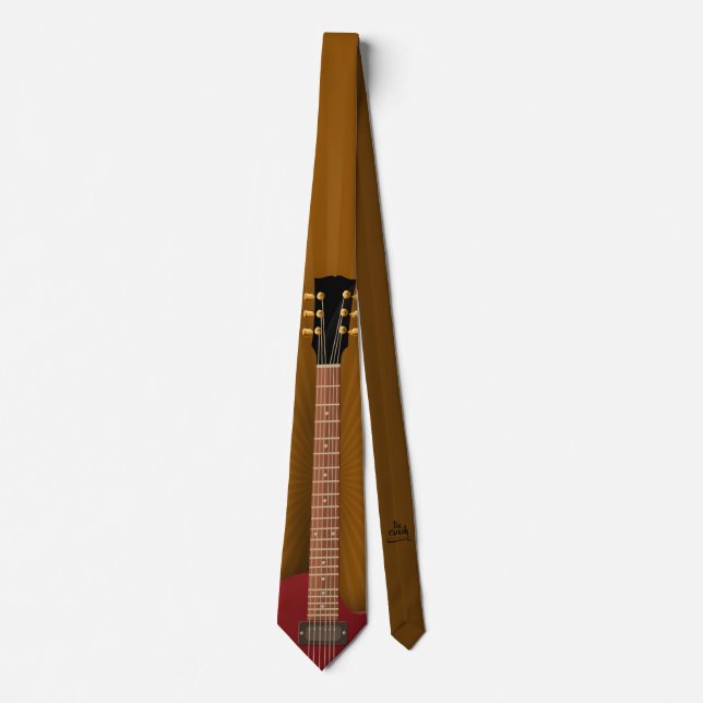 Guitar Necktie Music Thed Design Version 2 Slips (Framsida)