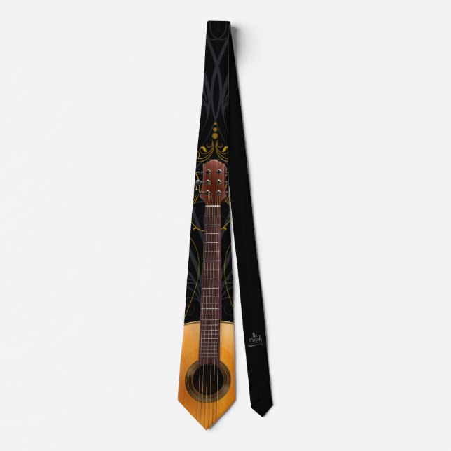 Guitar Necktie Music ThLED Design Version 4 Slips (Framsida)