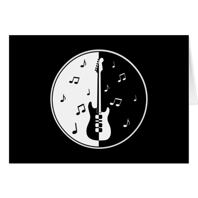 Guitar Night Hälsningskort (Framsidan Horizontal)