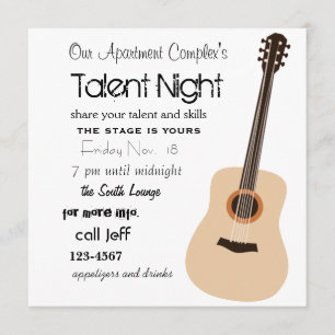 Guitar Night Inbjudningar