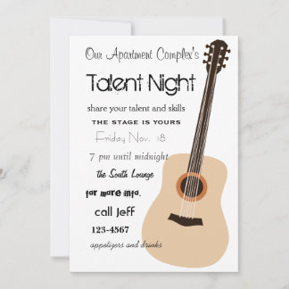 Guitar Night Inbjudningar