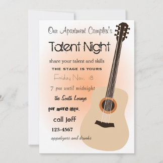Guitar Night Inbjudningar