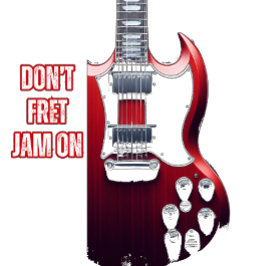 Guitar Notes för vintage Jamming T Shirt