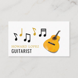 Guitar Notes, Guitarist, Professionell Musician Visitkort