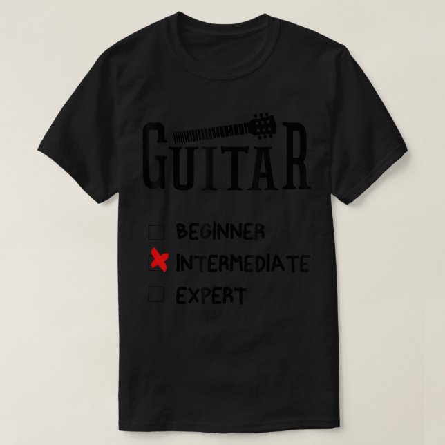Guitar nybörjare Guitar Intermediate T Shirt (Design framsida)