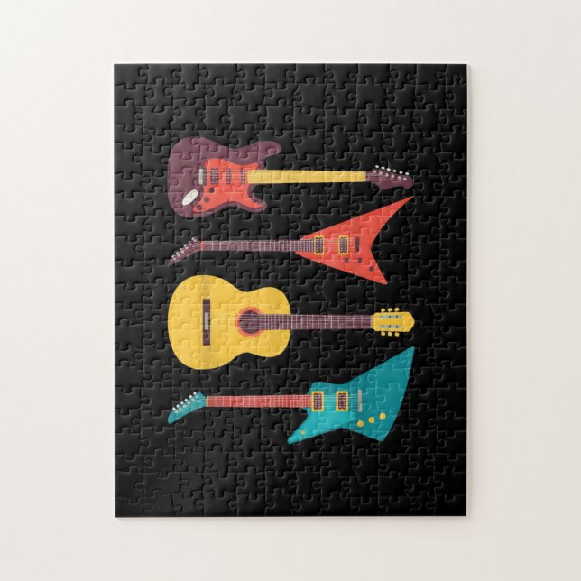 Guitar- och akustiska skribenter för gitarrer pussel (Vertikal)