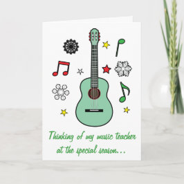 Guitar och anteckningar för Music Teacher Helgdag