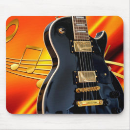 Guitar och anteckningar musmatta