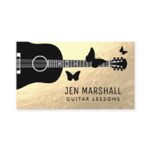 Guitar och butterflies silhouettes