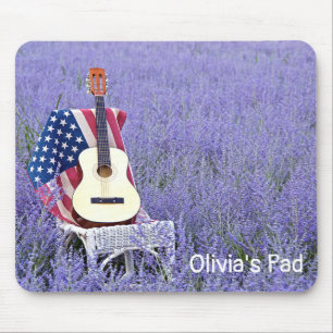 Guitar och Flagga på ordförande Musmatta