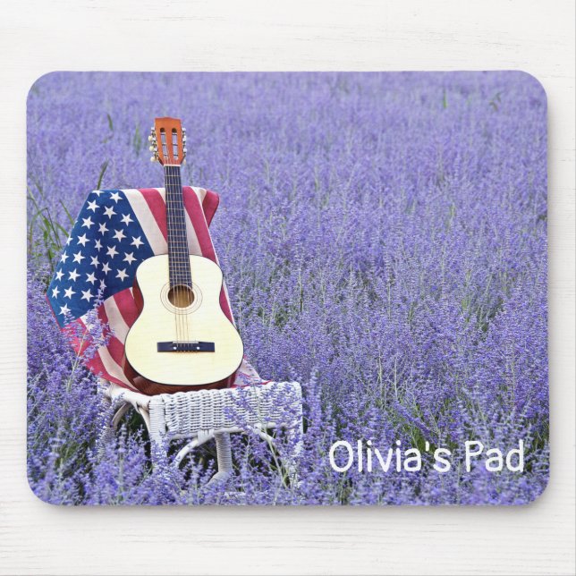 Guitar och Flagga på ordförande Musmatta (Framsidan)