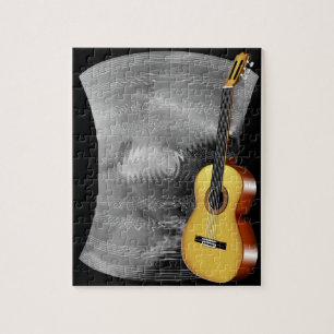 Guitar och Music Lakan Pussel