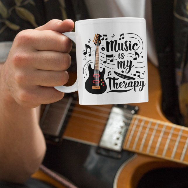 Guitar och Musik noter Harmoniserad terapi Mugg (Skapare uppladdad)