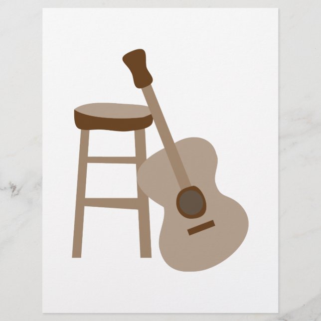 Guitar och Stool (Framsida)