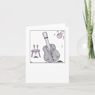 Guitar på ett födelsedagskort i party kort
