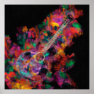 Guitar Painting Poster