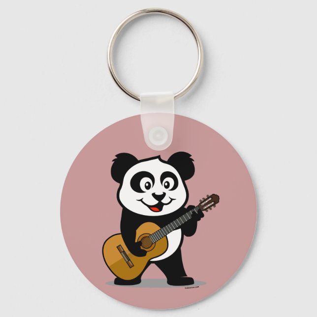 Guitar Panda Nyckelring (Framsida)