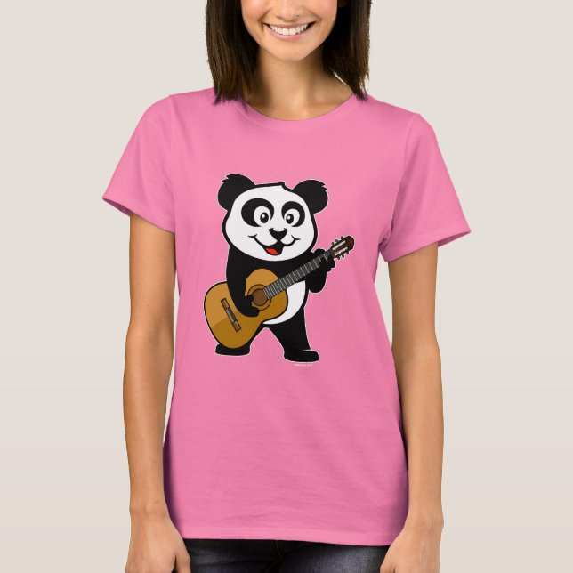 Guitar Panda T Shirt (Framsida)