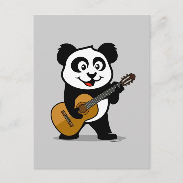 Guitar Panda Vykort (Framsida)