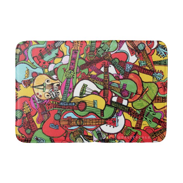 Guitar Party Bath Mat Badrumsmatta (Framsidan)