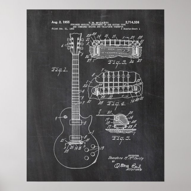 Guitar Patent Poster (Framsidan)