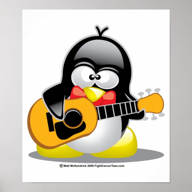 Guitar Penguin Poster (Framsidan)