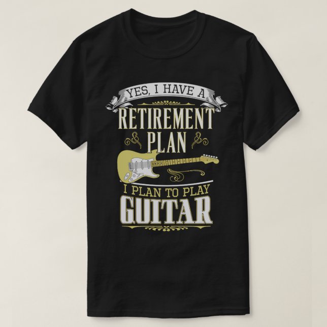 Guitar Pension-planen T Shirt (Design framsida)