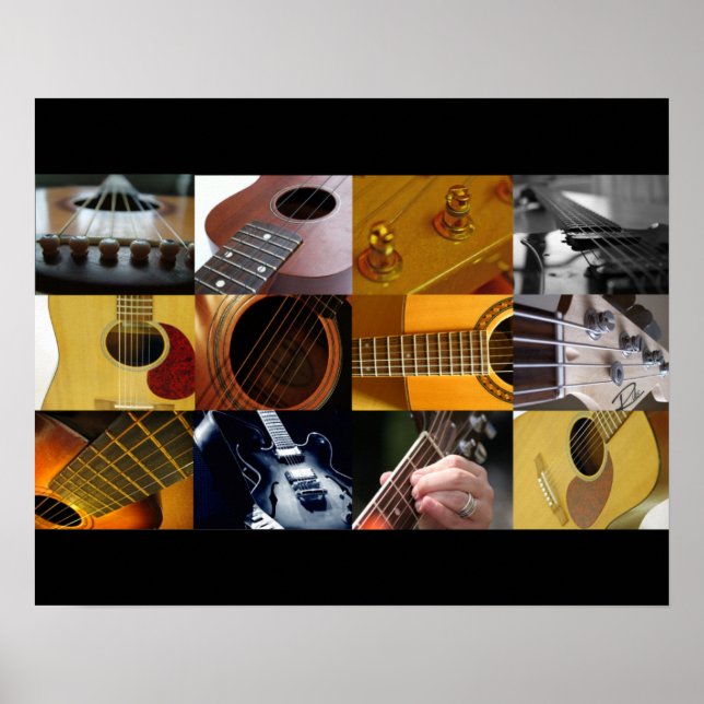 Guitar Photo Collage Poster (Framsidan)