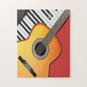 Guitar Piano Nycklar Musician Land Jazz Pussel
