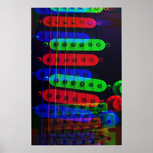 Guitar Pickups Stack Poster (Framsidan)