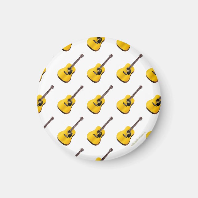 Guitar Player Acoustic Guitars Refrigerator Magnet (Framsidan)