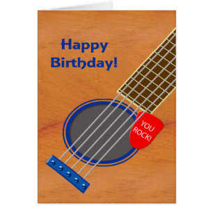 Guitar Player Birthday You Sten Hälsningskort