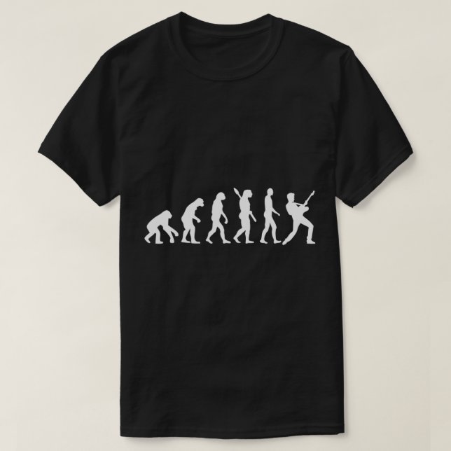 Guitar Player Evolution monkey Classic T-Shirt (Design framsida)