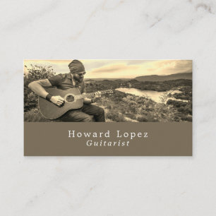 Guitar Player, Guitarist, Professionell Musician Visitkort