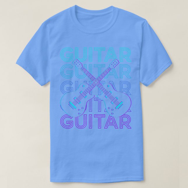 Guitar Player Guitarist Retro553 T Shirt (Design framsida)
