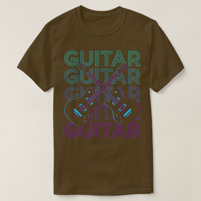 Guitar Player Guitarist Retro 1402 T Shirt (Design framsida)