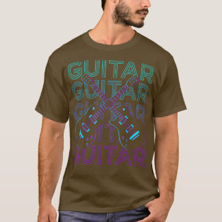 Guitar Player Guitarist Retro 1402 T Shirt