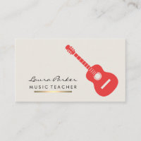 Guitar Player Instrument Music Teacher Red