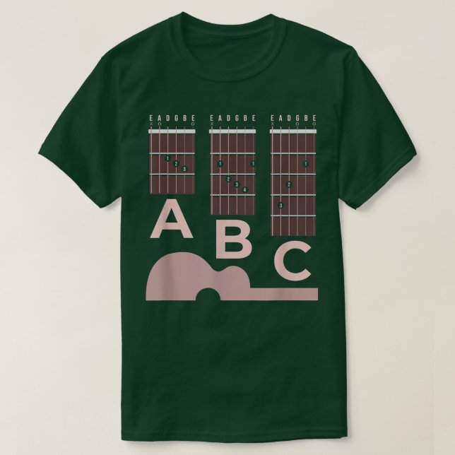 Guitar Player Lär dig att spela Student Lärare Gui T Shirt (Design framsida)