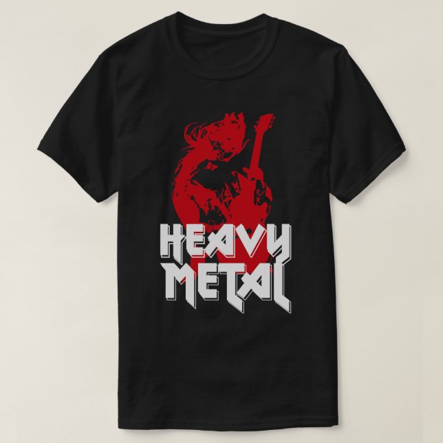 Guitar Player Metall Sten T Shirt (Design framsida)